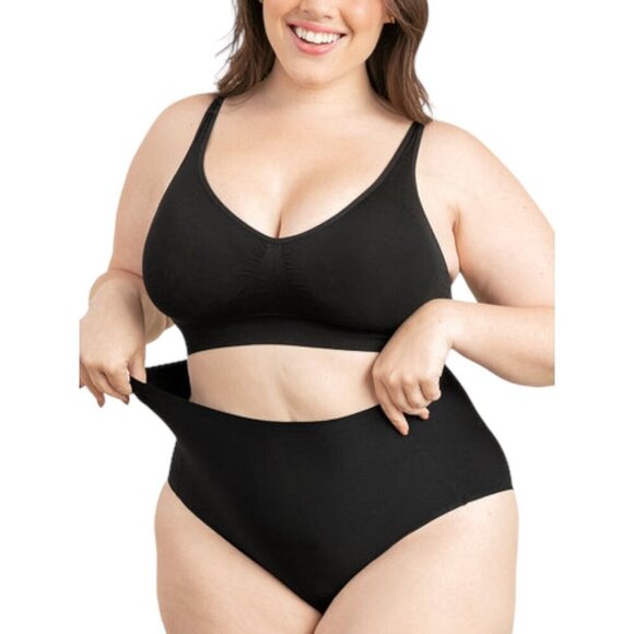 Truekind Daily Comfort Wireless Shaper Bra Sz Small Black Breathable 10022 - Picture 11 of 12